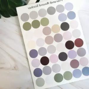 원형 컬러스티커 스케줄러 색 다용도 데코용꾸미기스 칭찬 귀여운 다이어리 표시 모란디 달력