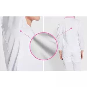 겨드랑이 등 스판 조리사 가운 복영양사 까운 흰가운 하얀 흰색 사유니폼 사위생 반팔 여자 식당 요리 위생