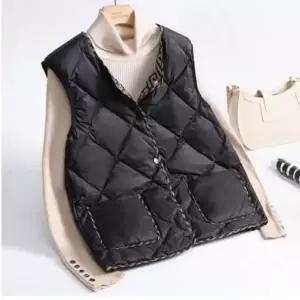 [셀러에이드]F/W 보온성 여자 퀄팅 라이트웨이트 웰론 베이직 슬리브리스탑 조끼