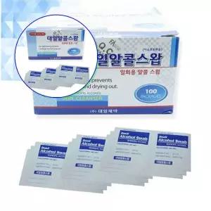 쌍문상회 알콜 스왑 소독 일회용 100매 알코솜