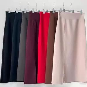 [신상오픈런]여성 슬릿 H라인 롱스커트 쫀쫀 밴딩 스판 절개 디자인 (41502884)