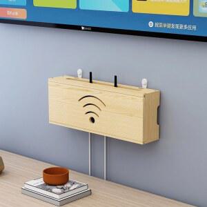 정리함 셋톱박스 공유기 무타공 다용도 와이파이 벽걸이 길이 숨기기 펀칭 정리대 30cm 원목 보관 인터넷