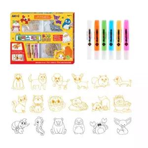 아모스 글라스데코 썬데코 애니멀 Animal 6색 동물 모빌 만들기 글라스아트 유아