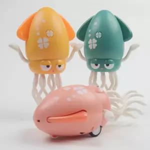 LED 춤추는 오징어 빛을 발하며 손과을 살랑살랑작동완구 장난감 문어 주물럭 촉감놀이 투명왕방울 왕방울