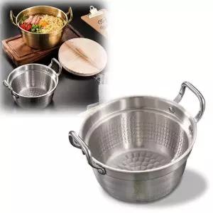 스텐 라면 냄비 가정 캠핑 야외용 직화 버너 인덕션용 양수 찌개 국