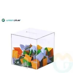 굿마켓 투명 아크릴 모금함 250x250x250mm 뽑기통 투표상자 식권함