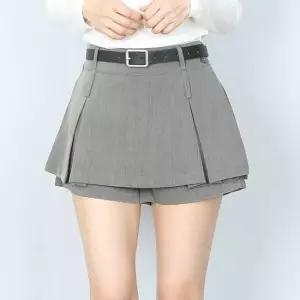 벨트포함) 3색 주름 치마바지 미니 스커트 파라노말