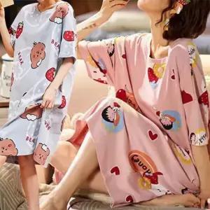 5컬러 큐트 쿨링 반팔 홈웨어 원피스 2026