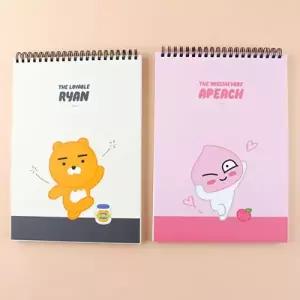 203D] 4500 카카오 하드커버 상철 스프링 노트 (4개세트)