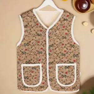 할머니조끼 올드스쿨 이지융털 겨울조끼 할머니반팔 리얼양털조끼