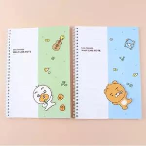 205D] 2500 리틀프렌즈 하프 라인 노트 (8개세트)