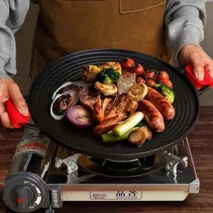 코팅구이팬 그리들가방 솥뚜껑 전골그리들 그릴 캠핑용품 32cm