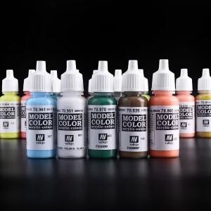 스페인 발레호 친환경 아크릴 페인트 AV 수성 모델 손으로 그린 모델 17ml
