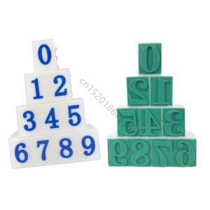 학생 교사 F1FB를위한 0-9 디지털 스탬프에서 10 피스 분리 가능한 번호 세트