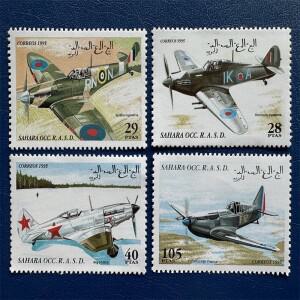 4개/세트 새로운 사하라 우표 1995 전투기 MNH
