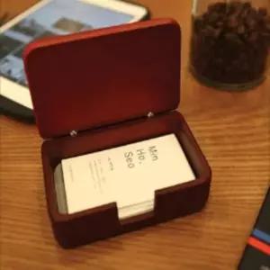 탁상용 명함케이스 (마호가니) 명함스탠드 명함정리함