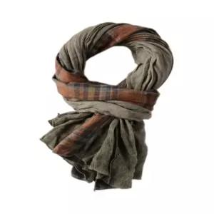 얇은 남성 머플러 주름 목도리 린넨 스카프 간절기 면