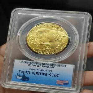 2025년 미국 인디언 버팔로 금화 고품질 보관 상자에 밀봉된 챌린지 코인 동전