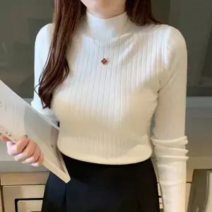 여성골지목폴라 겨울목폴라터틀넥선물 겨울 폴라티롱폴라니트