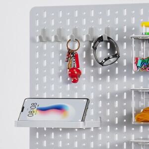 24Pcs Pegboard 후크 J 모양 페그 보드 도구 주최자 액세서리