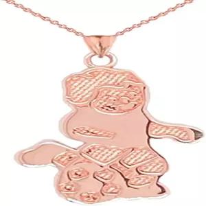 인증된 14k 골드 축구 소년 스포츠 참 펜던트 목걸이