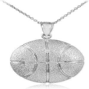 솔리드 925 스털링 실버 스포츠 참 해머드 농구 펜던트 목걸이