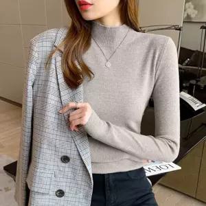 얇은 반폴라티 폴라니트 긴팔티 얇은목폴라 반폴라 여성긴팔티