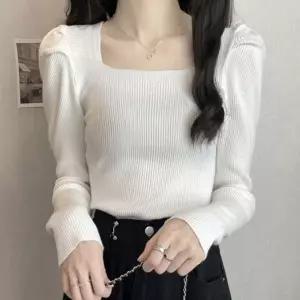 긴팔 여성티셔츠 여성얇은니트 퍼프 스웨터 여성가디건