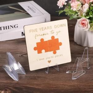 30/1pcs 투명 아크릴 동전 디스플레이 스탠드 홀더 작은 이젤 랙 카드 기념 도전 캡슐 지원