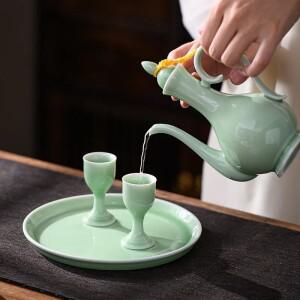 중국 스타일 와인 디바이더, 세라믹 레트로 주전자, 20ml 잔, 골동품 초대장 세트, 선물 상자