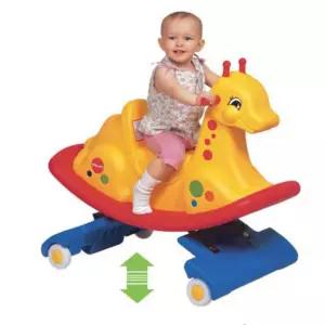 돌아기 실내 신체놀잇감 스프링 흔들기린 장난감 타는말인형 3살