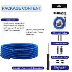 1쌍 운동화 용 넥타이 신발 끈 없음 탄성 금속 스프링 잠금 남자와 여자 액세서리 게으른 100cm