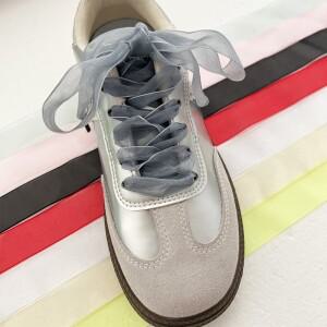 1쌍 2.5CM 너비 플랫 실크 신발 끈 쉬폰 운동화 용 로프 100/120/140/160CM 액세서리