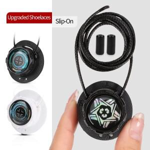 1쌍의 레이지 노브 신발끈 - 묶지 않는 탄성 퀵 릴리즈 시스템, 한 손으로 돌리는 잠금 디자인, 운동화,