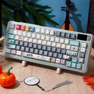 귀멸의 칼날 키보드 키캡 PBT 일본 애니메이션 정각 측각 조명 기계식 DIY 포인트 투명