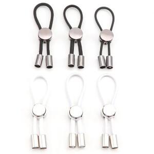 운동화용 탄성 신발끈 1쌍, 묶을 필요 없는 금속 잠금장치, 빠르게 신고 벗을 수 있는 게으른 둥근 고무줄