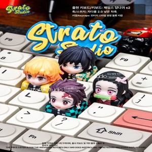 귀멸의 칼날 카토리 카나오 탄지로 이와이 젠이츠 기계식 키보드 십자 스위치 키캡