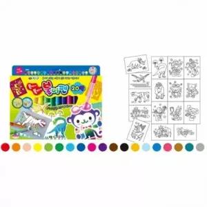 지구화학 펜 20색 어린이싸인펜 재미있는미술