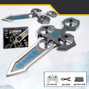 단검 드론 검 이기어검 칼모양 리모콘 36CM 비행기 RC 블루