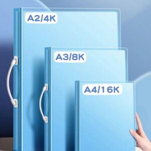 A3/8K 그림 30쪽/블루 가방 케이스 작품 클리어 1 보관 미술작품 미술 도화지