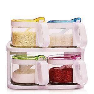 [2개구성] 주아트웨어 조미료통 손잡이양념통 소금통 원형 4조 조미료병 유리양념통 글라스 LWB669B8