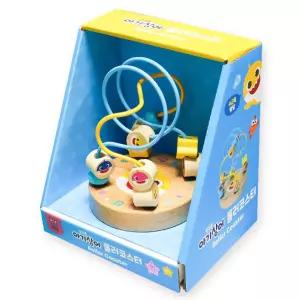 아기 소근육발달 원목 아기상어 구슬옮기기 11개월 놀잇감 영아 앉아서노는