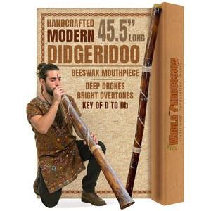 월드 퍼커션 모던 밀랍 핸드 USA 오브 디제리두 내구성과 파이어 경량 악기 이상적인 마우스피스 초보자에게 U2013