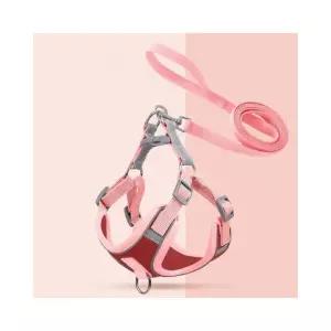 루미나D 강아지 세트 애견용품 투톤 가슴줄 목줄