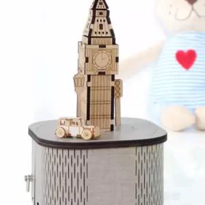 위라이즈 회전 오르골 (런던 빅벤) 우드조립 우드키트