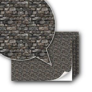 텍스처콘터 3장 자기 접착식 장식 스톤 스케일 / 코티지 클래딩, 스타일 (HO) 소박한 테마 벽 - 필름 1:87 컨트리