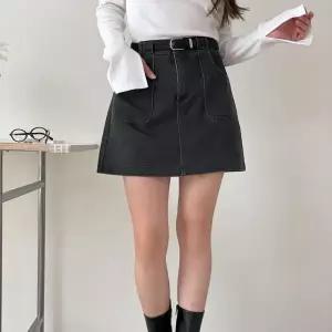 [신상오픈런]여자 벨트셋 절개 A라인 포켓 속바지 데일리 미니스커트 (42355975)