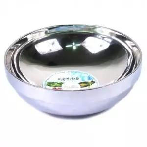 ( )bns 모던 스텐 이중구조 면기 23cm 대형 고급스러운그릇