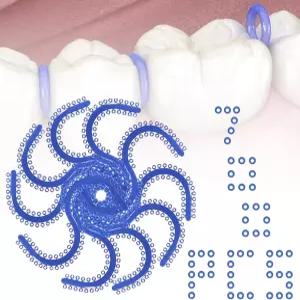 치과 교정 교정기 분리기 - 탄력 있는 교정용 리자이트 타이 O 링 고무 밴드 라텍스 프리(700 PCS)