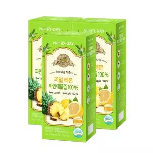 뉴트리디데이 프리미엄 착즙 리얼 레몬 파인애플즙 100프로 20g×14포 3개 브로멜라인